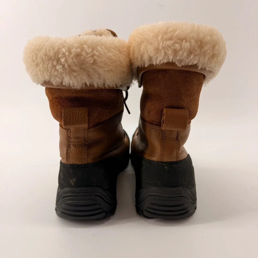 UGG Adirondack II Mens 10 Brown Leather Sheepskin Waterproof Winter Boots 5469